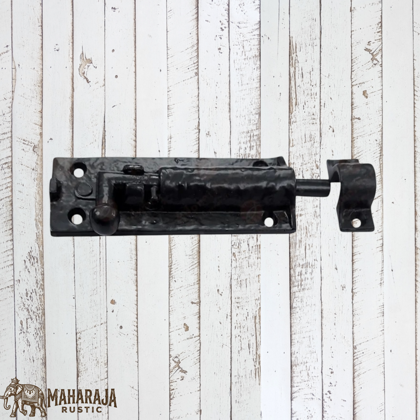 Cast Iron Rustic door or gate Bolt 100mm Long-Rustic Black (MAJ840)