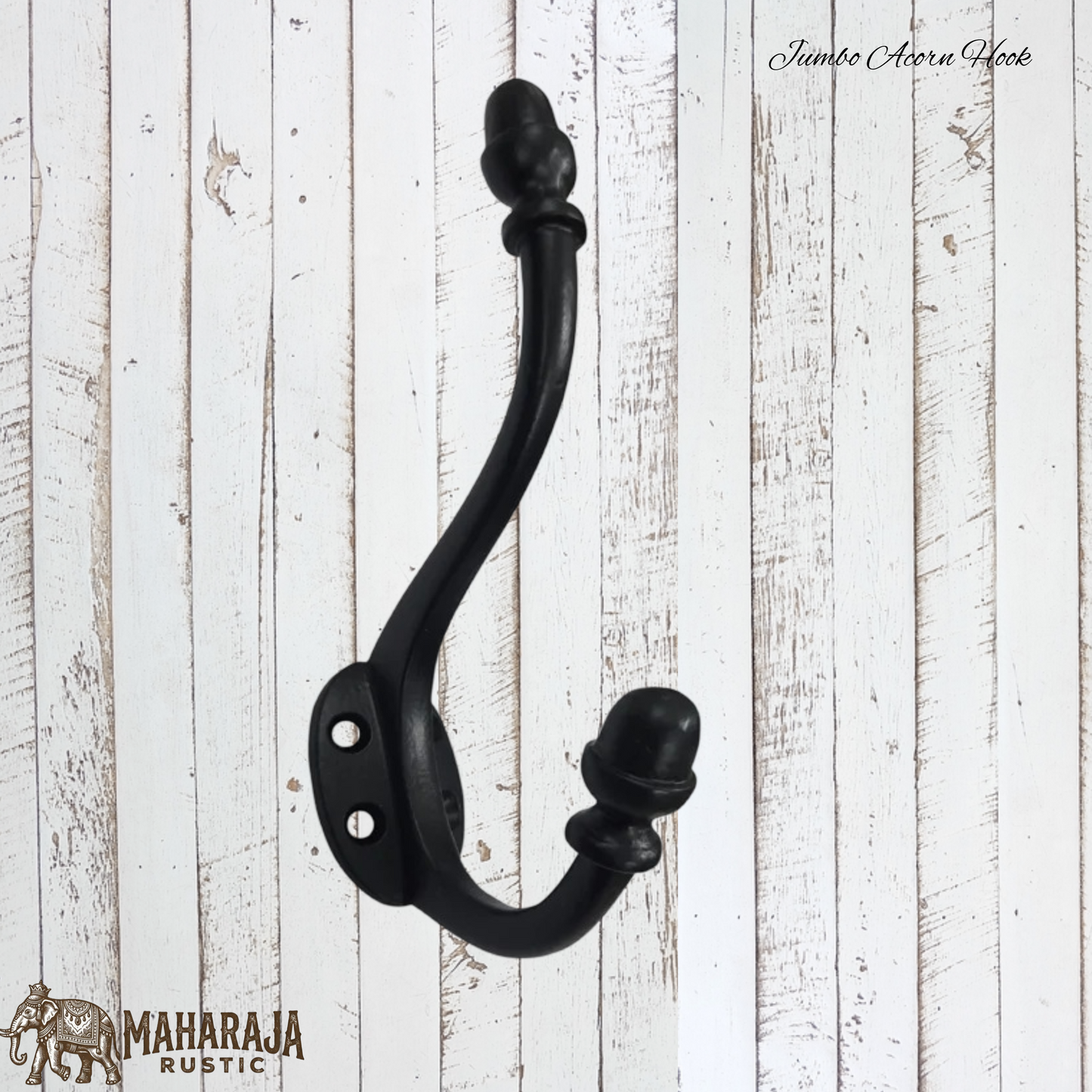 Jumbo Riustic Iron acorn Coat hook 147mm high (MAJ842)