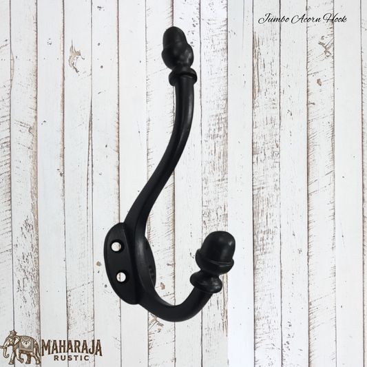 Jumbo Riustic Iron acorn Coat hook 147mm high (MAJ842)