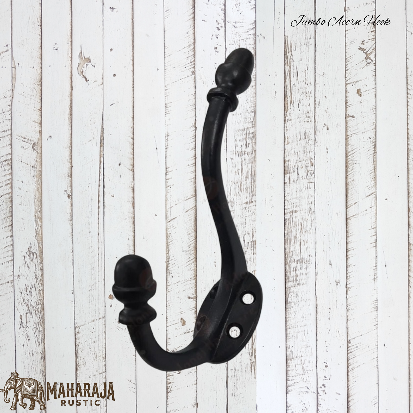 Jumbo Riustic Iron acorn Coat hook 147mm high (MAJ842)