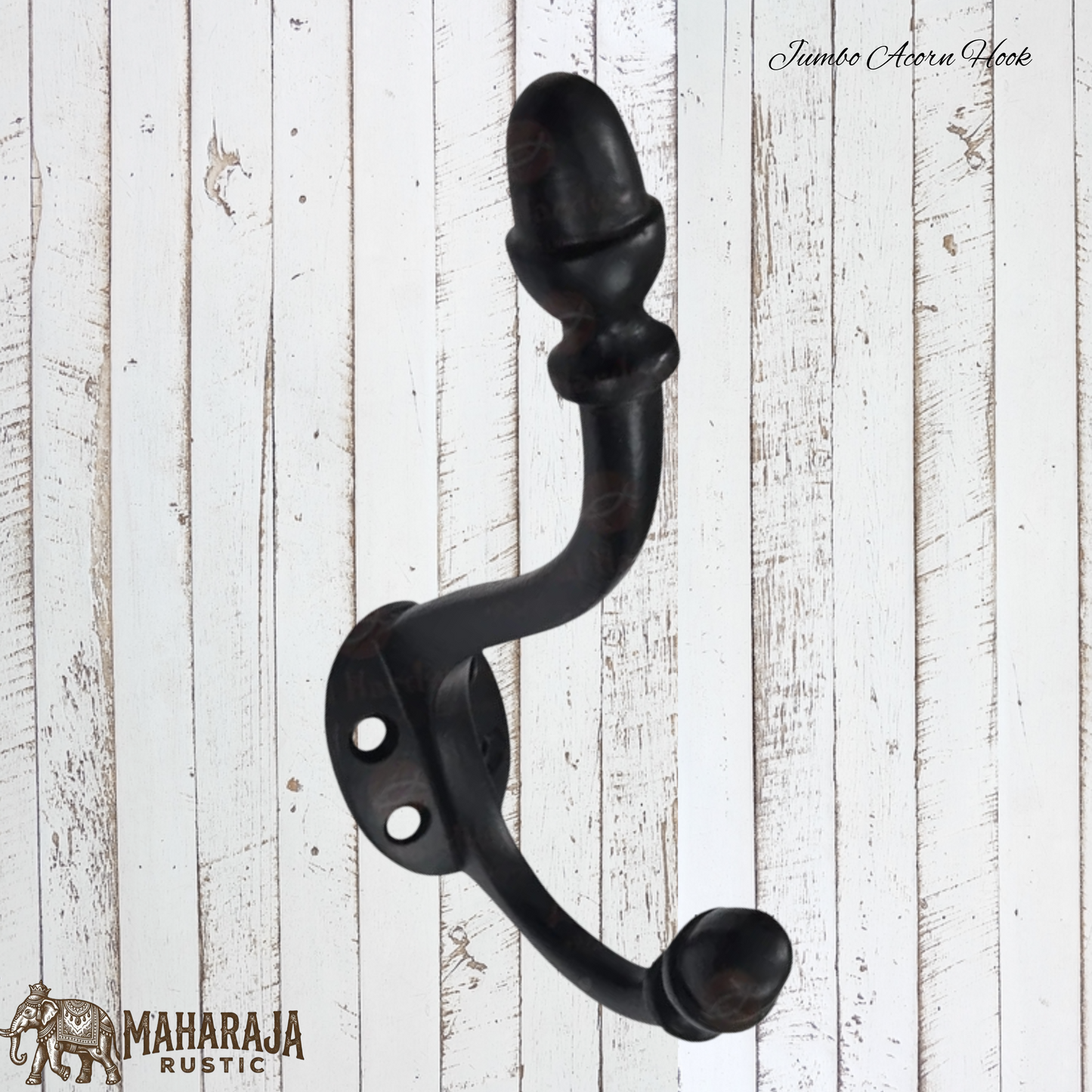 Jumbo Riustic Iron acorn Coat hook 147mm high (MAJ842)