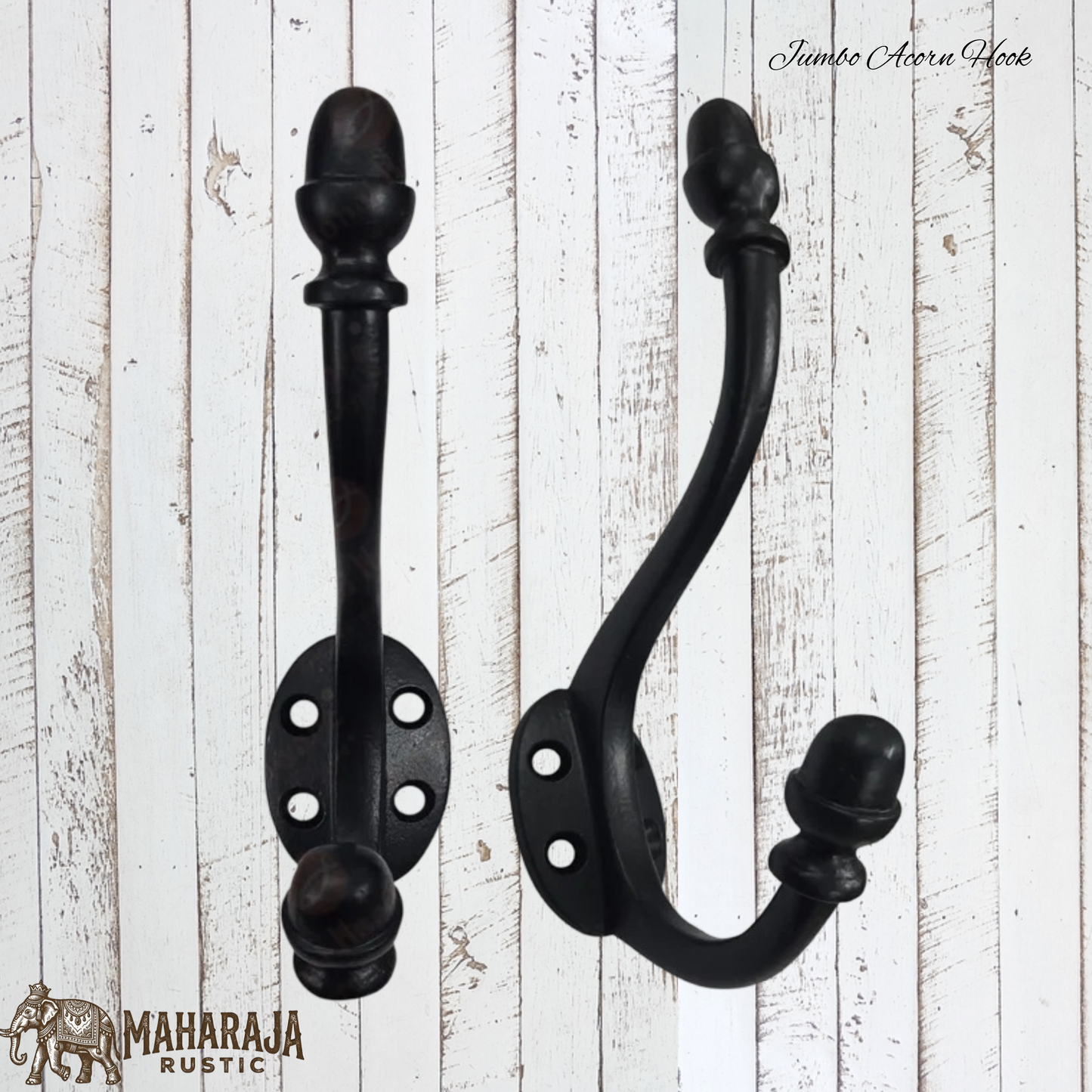 Jumbo Riustic Iron acorn Coat hook 147mm high (MAJ842)