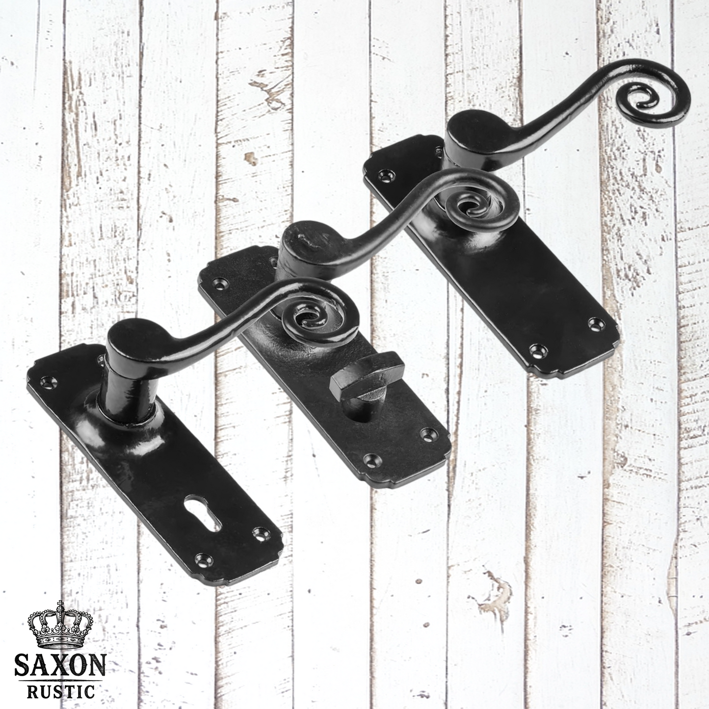 cast iron Monkey Tail Lever Handles Black (3 types)