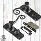 cast iron Monkey Tail Lever Handles Black (3 types)