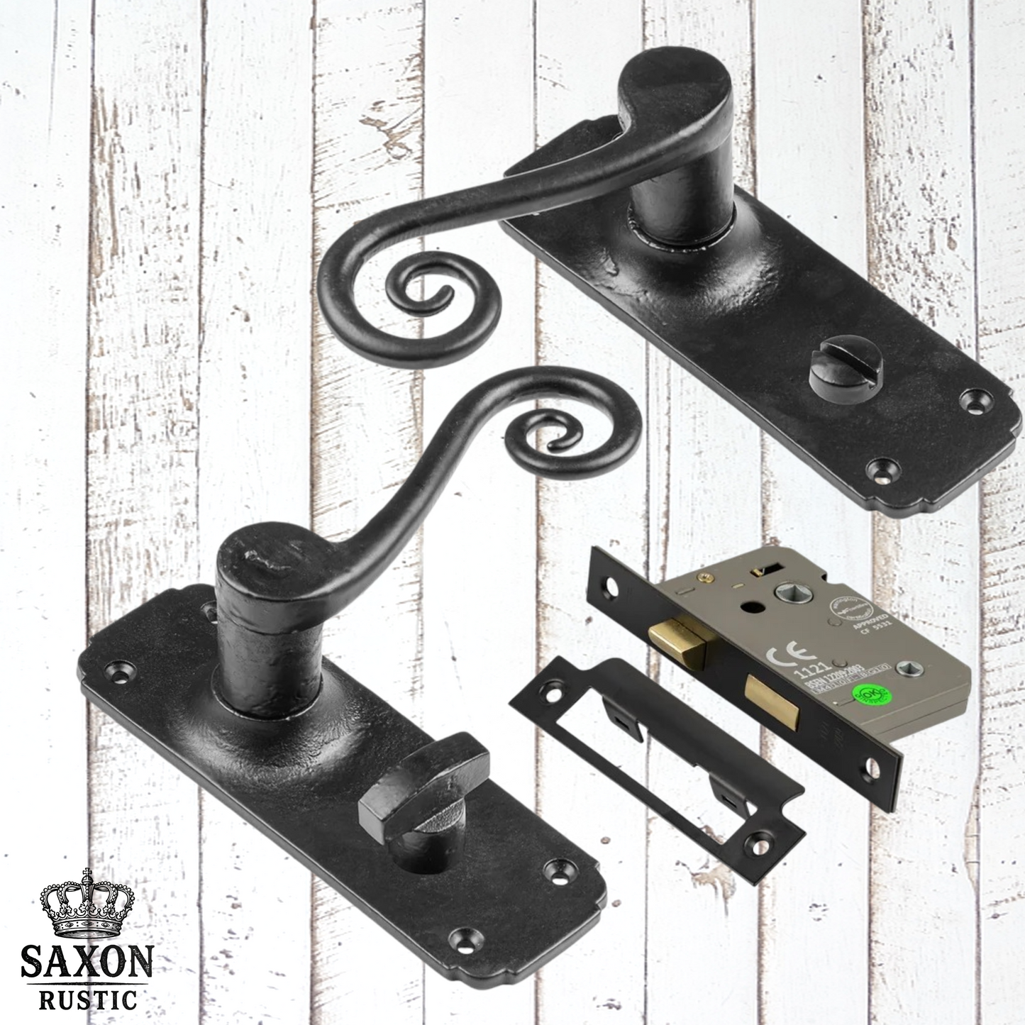 cast iron Monkey Tail Lever Handles Black (3 types)