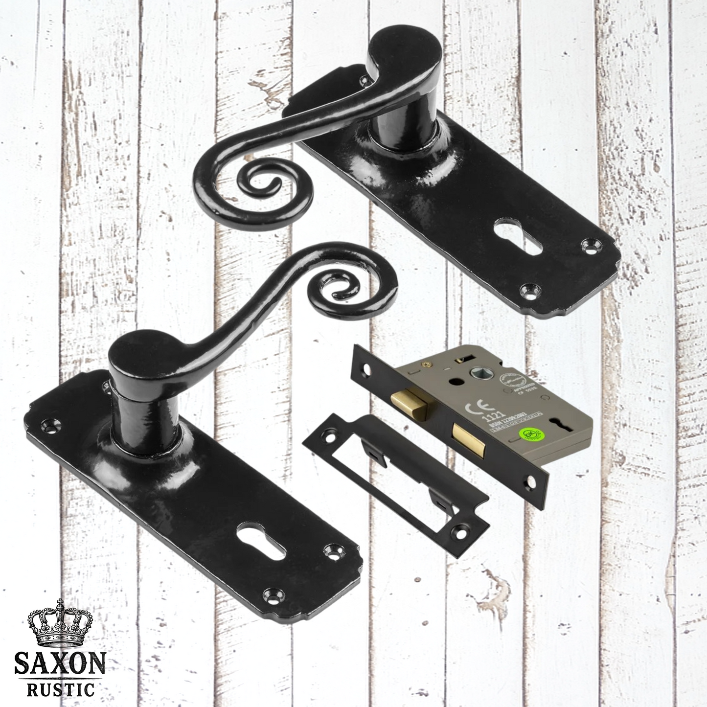 cast iron Monkey Tail Lever Handles Black (3 types)