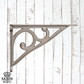Premium Clear Lacquered Koru Cast iron shelf bracket 195mm x140mm