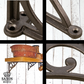 Premium Clear Lacquered Koru Cast iron shelf bracket 195mm x140mm