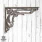 Premium Clear Lacquered Leaf & Branch Cast iron shelf bracket 203x154mm