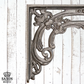 Premium Clear Lacquered Leaf & Branch Cast iron shelf bracket 203x154mm