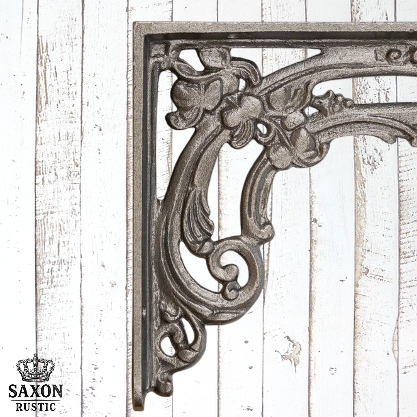 Premium Clear Lacquered Leaf & Branch Cast iron shelf bracket 203x154mm