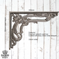 Premium Clear Lacquered Leaf & Branch Cast iron shelf bracket 203x154mm