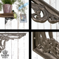 Premium Clear Lacquered Leaf & Branch Cast iron shelf bracket 203x154mm