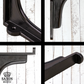 Premium Black Lacquered solid Cast iron shelf bracket 111mmx129mm
