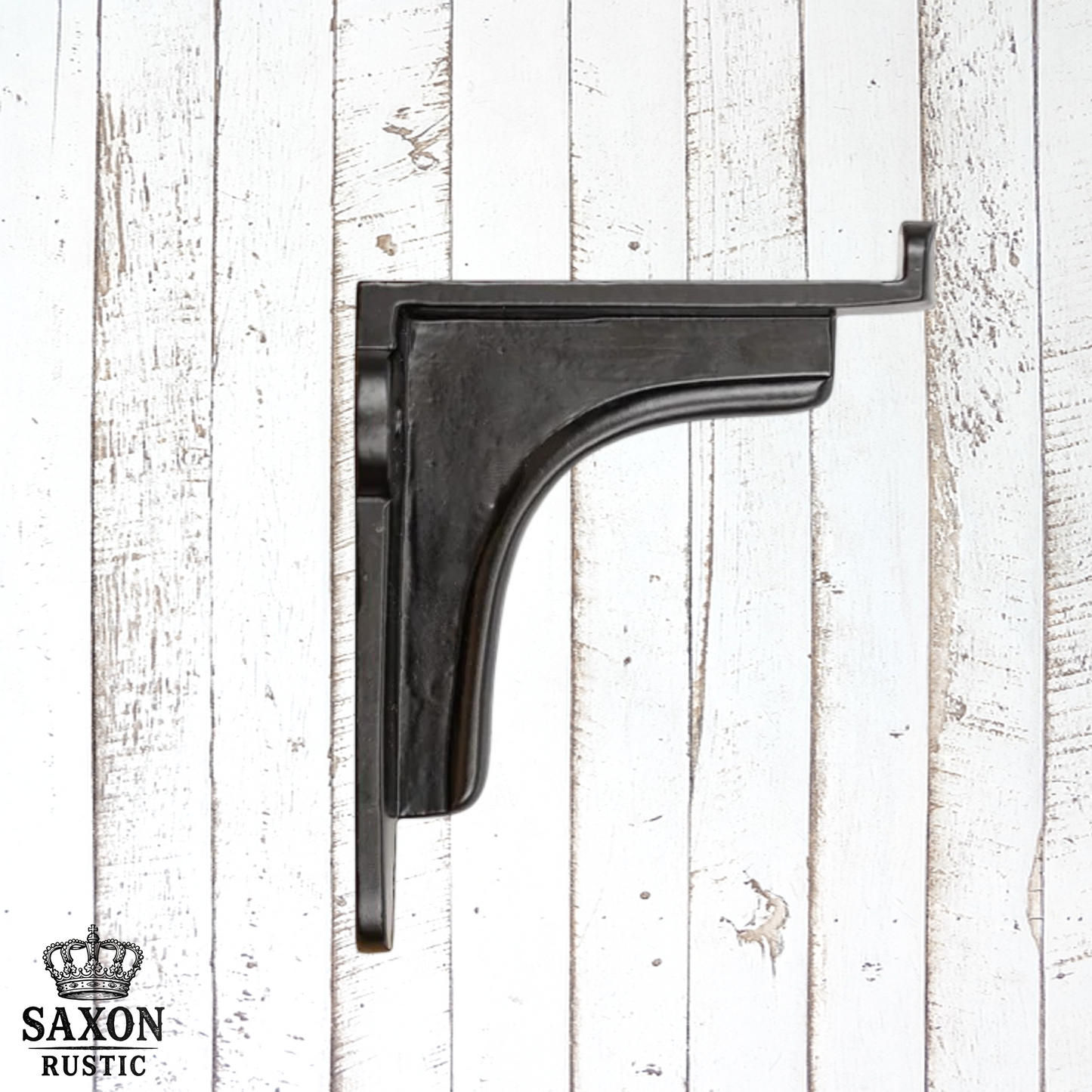 Premium Black Lacquered solid Cast iron shelf bracket 111mmx129mm