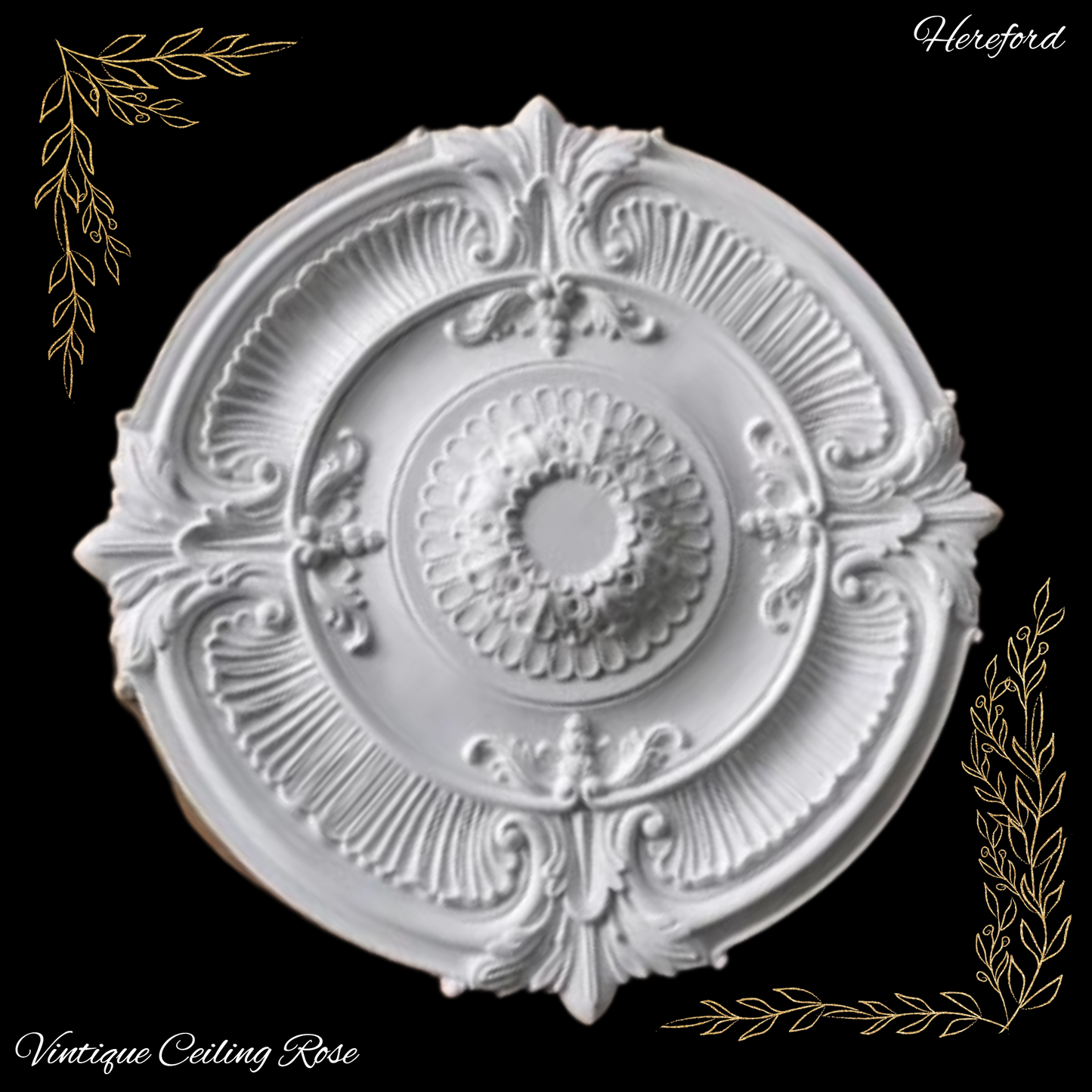 PU Hereford Ornate ceiling medalion rose 500mm dia