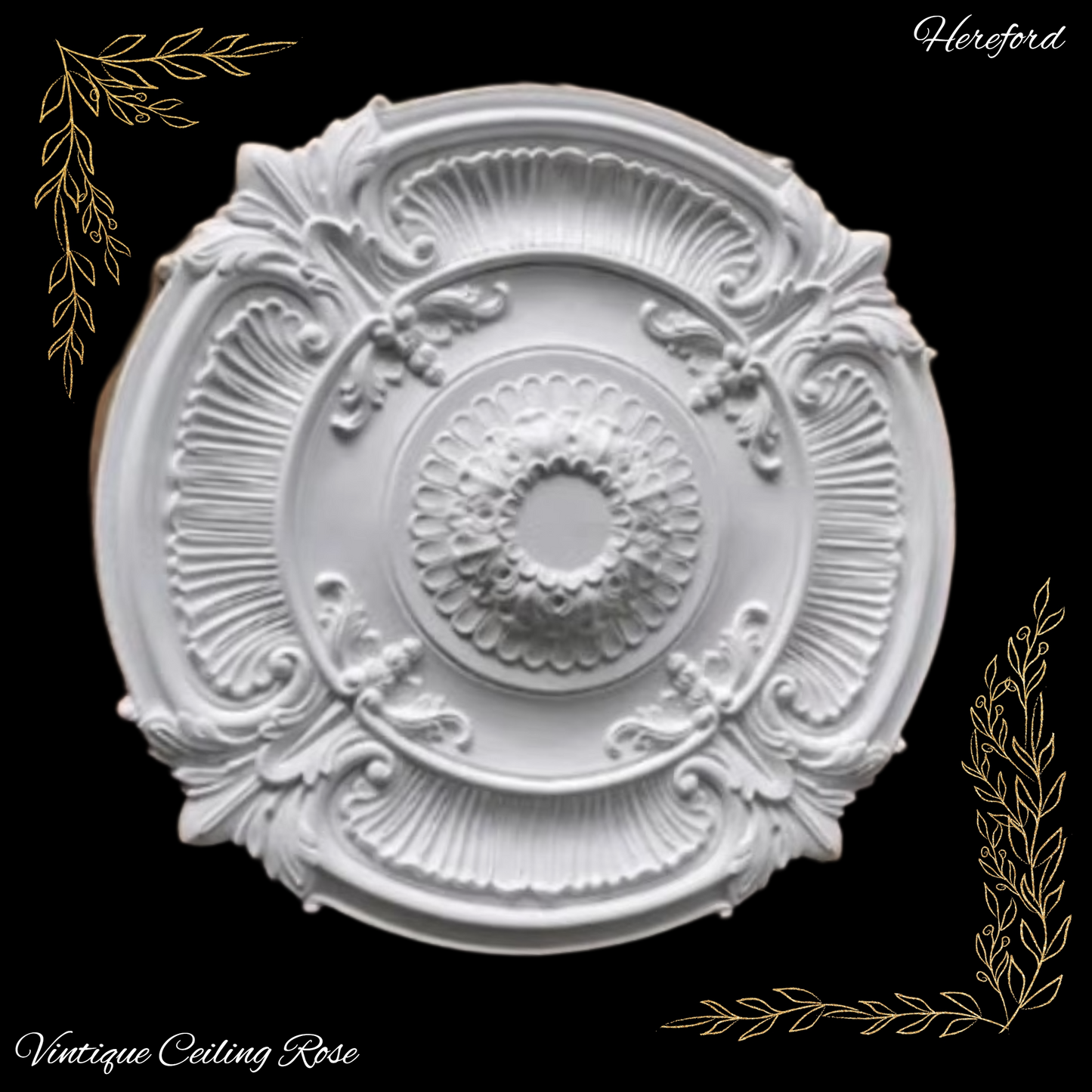 PU Hereford Ornate ceiling medalion rose 500mm dia