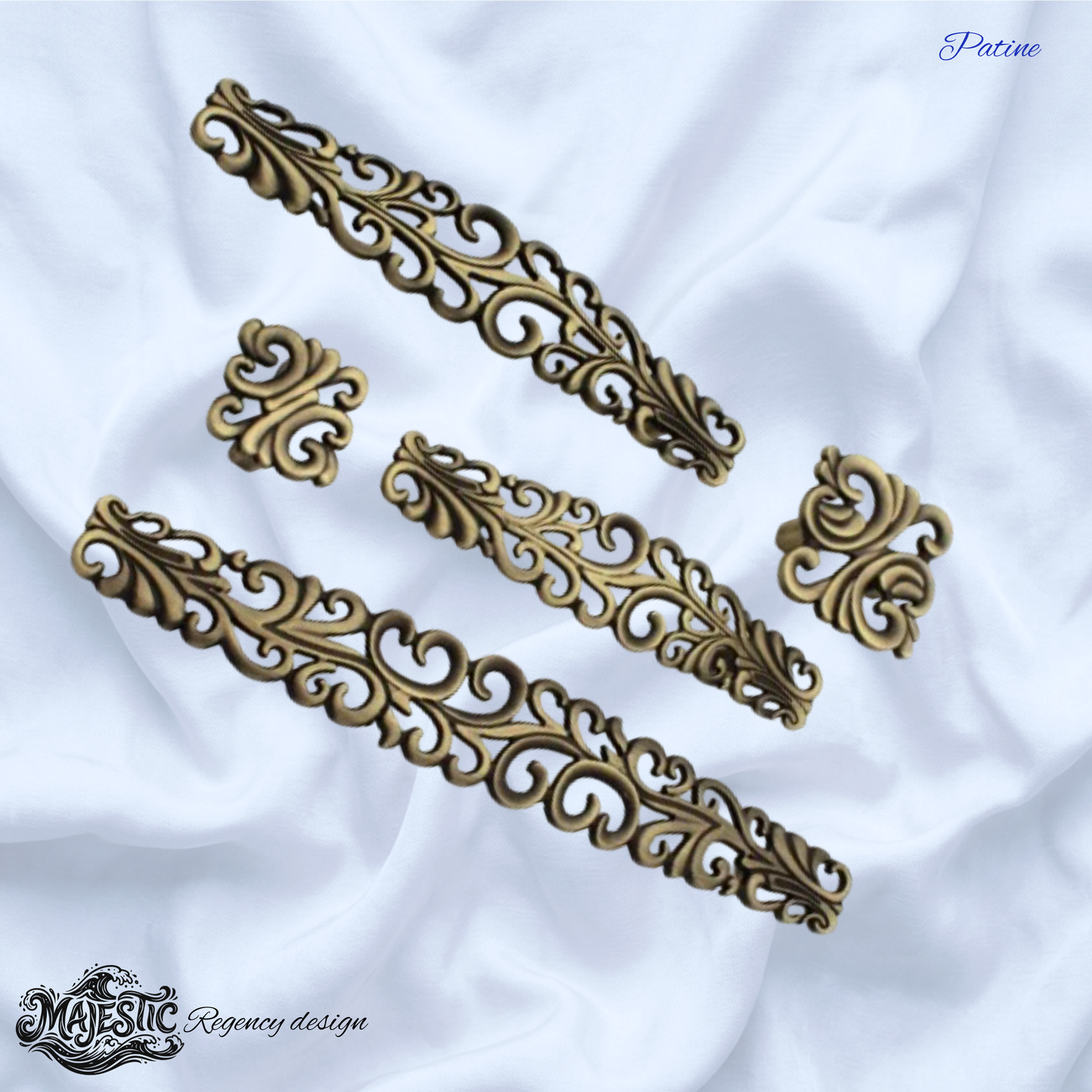 Patene Regency antique design cabinet knob & Handles