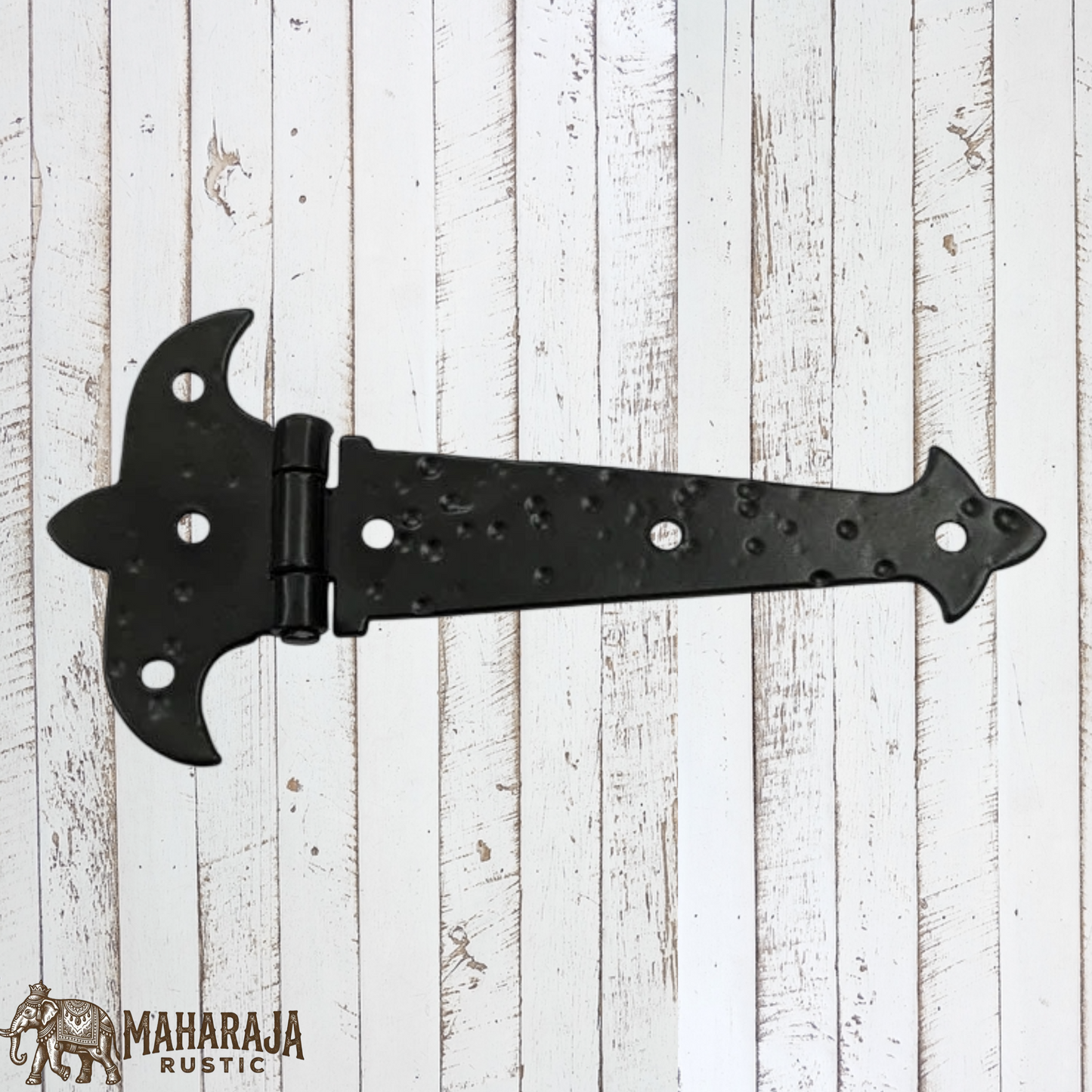 Tudor Rustic cast Iron spear T-Hinge 124mm x59mm (MAJ-845)