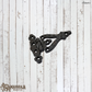 Bekah's Black Antique cast Iron T Hinge 88mm x 74mm (MAJ-848)