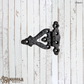 Bekah's Black Antique cast Iron T Hinge 88mm x 74mm (MAJ-848)