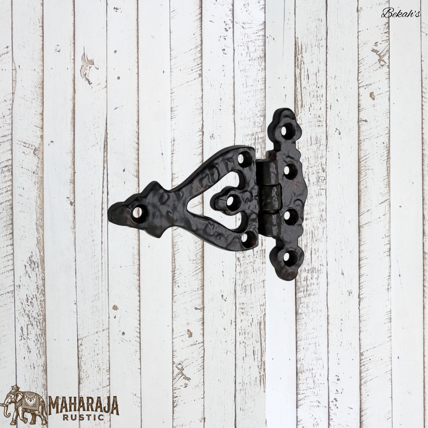 Bekah's Black Antique cast Iron T Hinge 88mm x 74mm (MAJ-848)