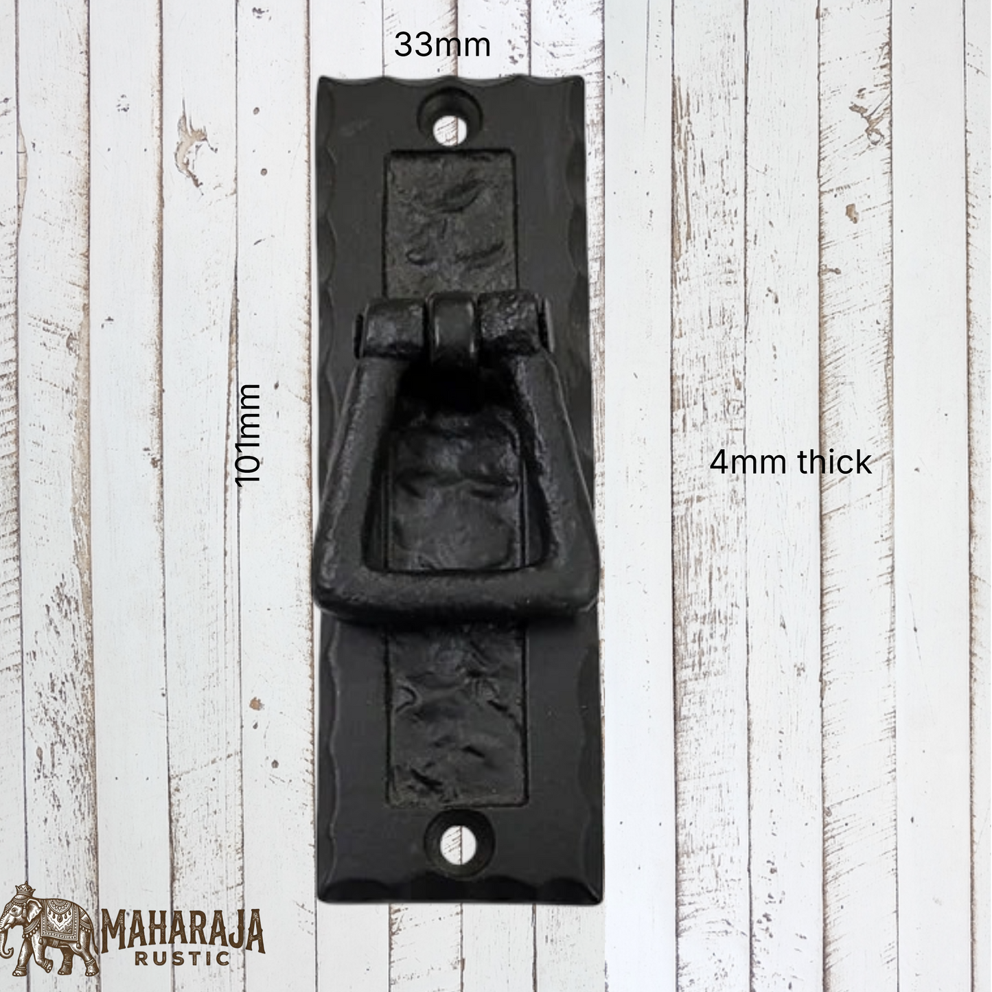 Cast Iron Pendant drop Rectangle cupboard handle (MAJ-856) 101mm x 33mm