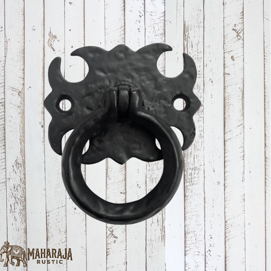 Cast Iron Ring drop Rectangle cupboard handle (MAJ-857) 65mmx50mm