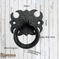 Cast Iron Ring drop Rectangle cupboard handle (MAJ-857) 65mmx50mm