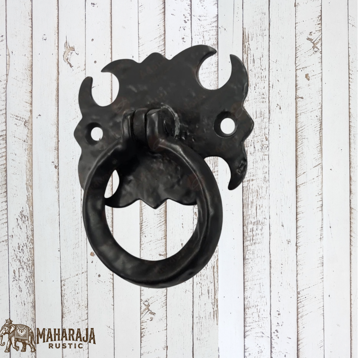 Cast Iron Ring drop Rectangle cupboard handle (MAJ-857) 65mmx50mm