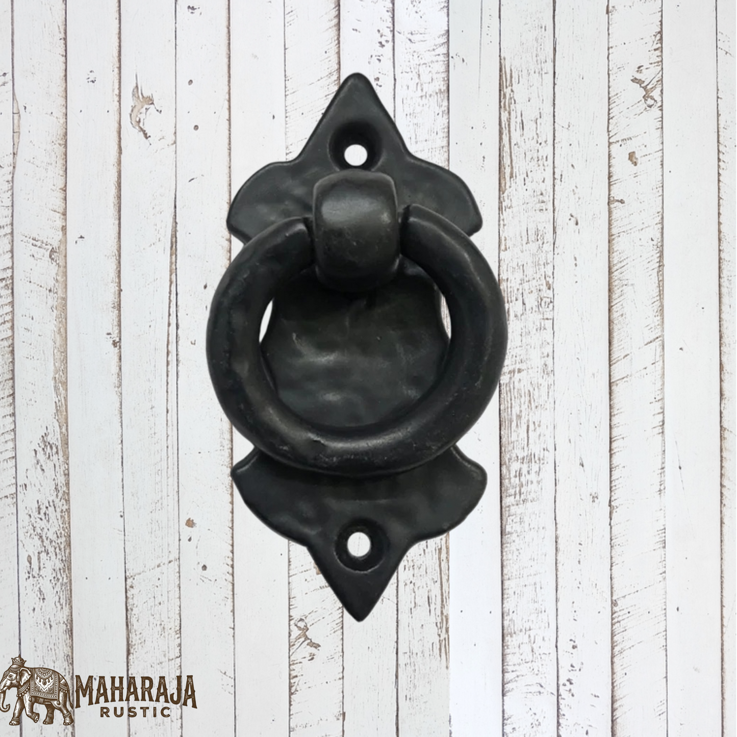 Cast Iron Fleur De Lis Ring drop 80mmx 42mm(MAJ-858)