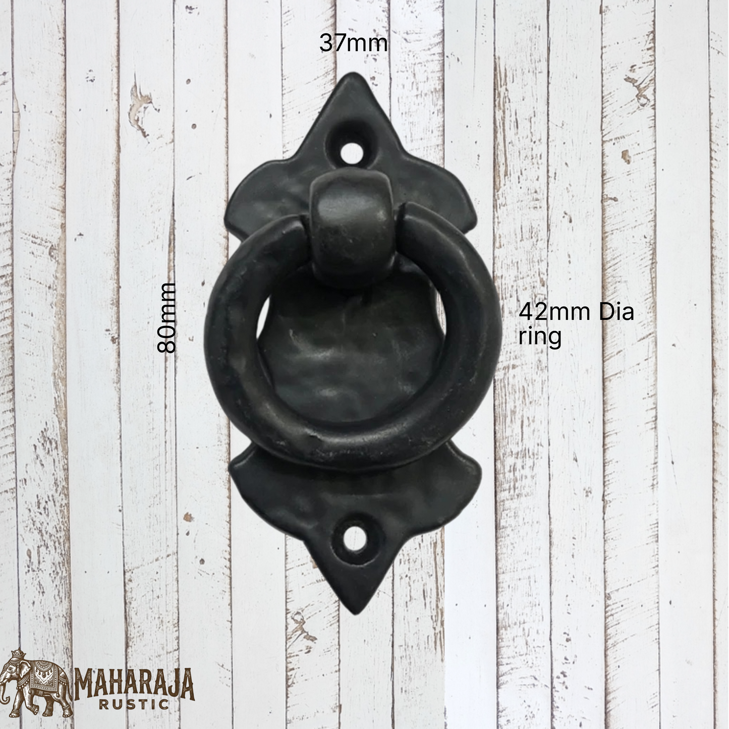 Cast Iron Fleur De Lis Ring drop 80mmx 42mm(MAJ-858)