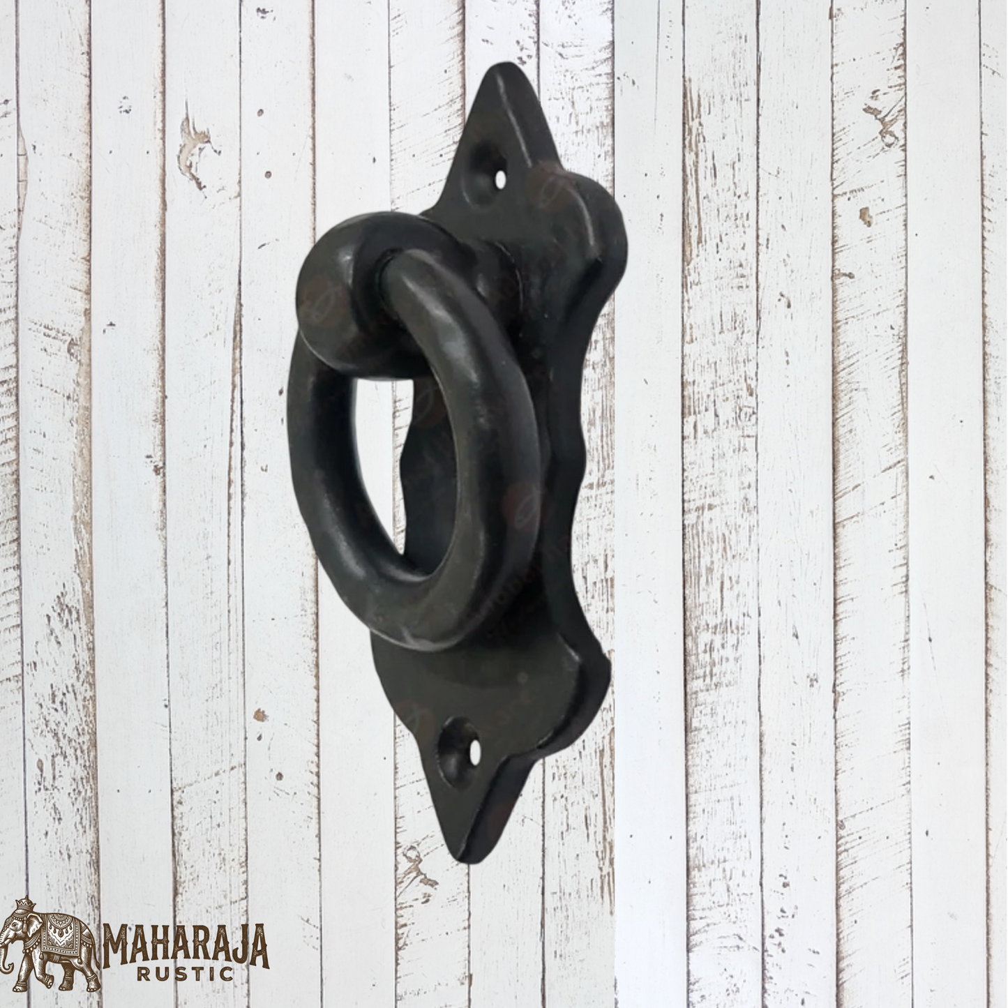 Cast Iron Fleur De Lis Ring drop 80mmx 42mm(MAJ-858)