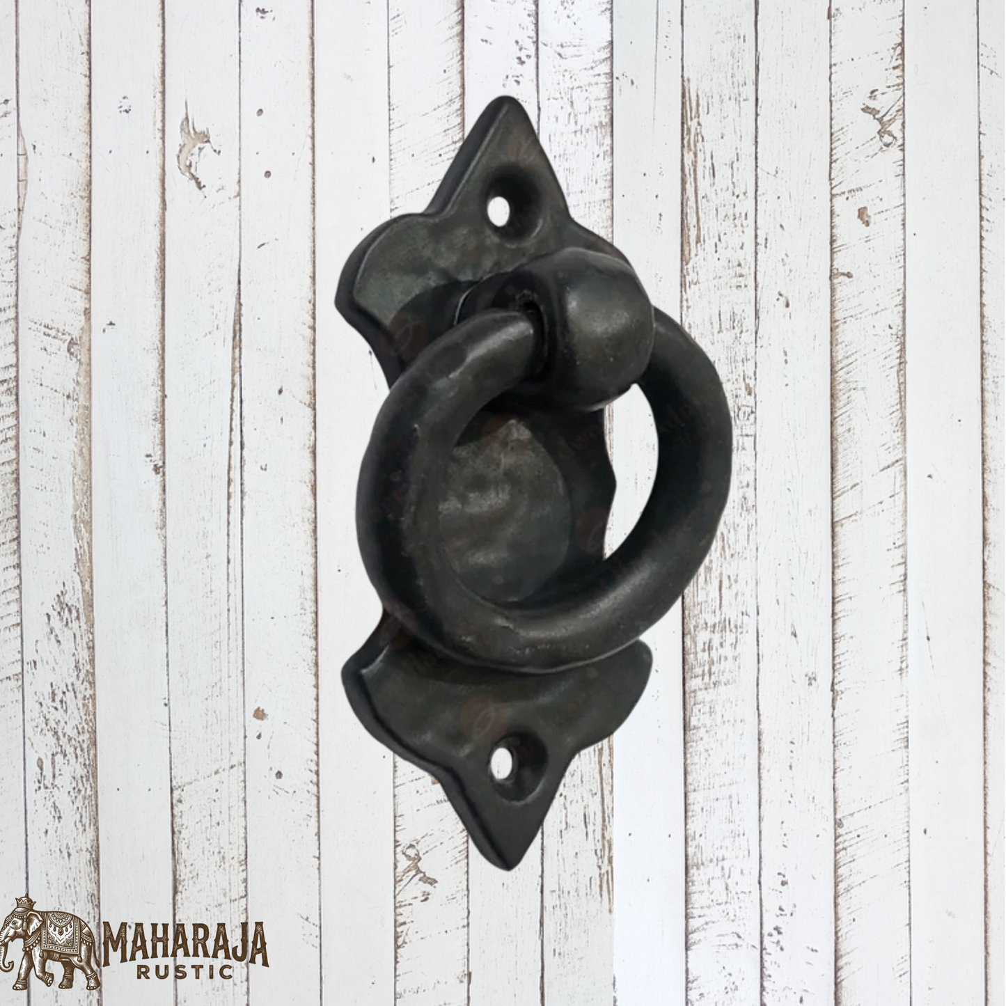 Cast Iron Fleur De Lis Ring drop 80mmx 42mm(MAJ-858)