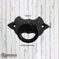 Cast Iron Rectangle Fleur De Lis Ring drop 82 x 39mm(MAJ-859)