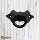 Cast Iron Rectangle Fleur De Lis Ring drop 82 x 39mm(MAJ-859)