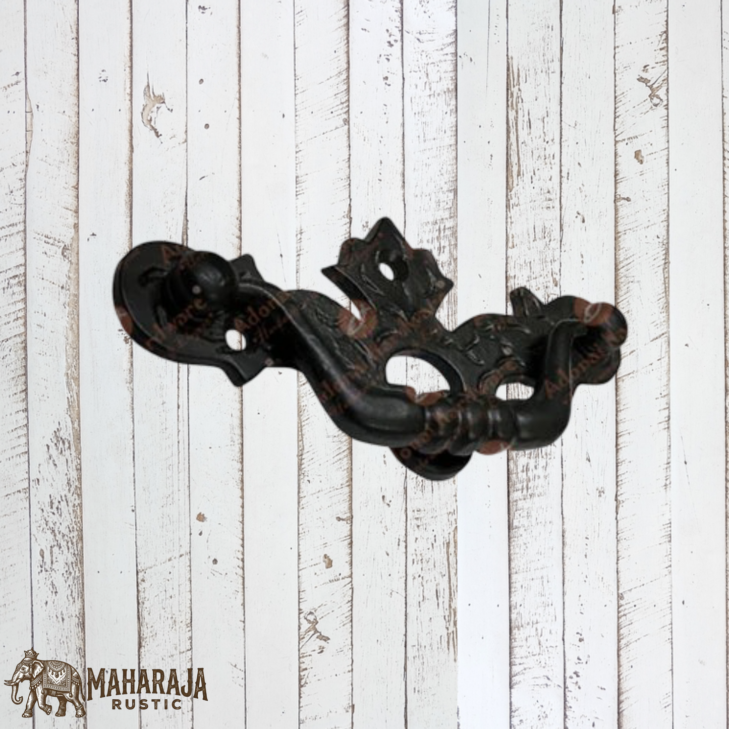 Cast Iron Crown Drawer Pull 116mm x 55mm