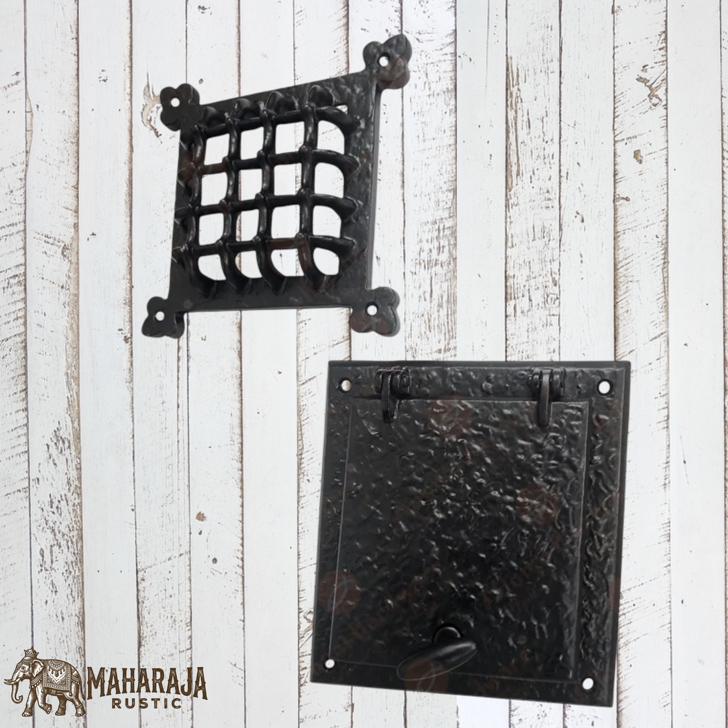 Cast Iron Door Grill and Flap/Backplate 157x161mm(MAJ-862)