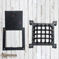 Cast Iron Door Grill and Flap/Backplate 157x161mm(MAJ-862)