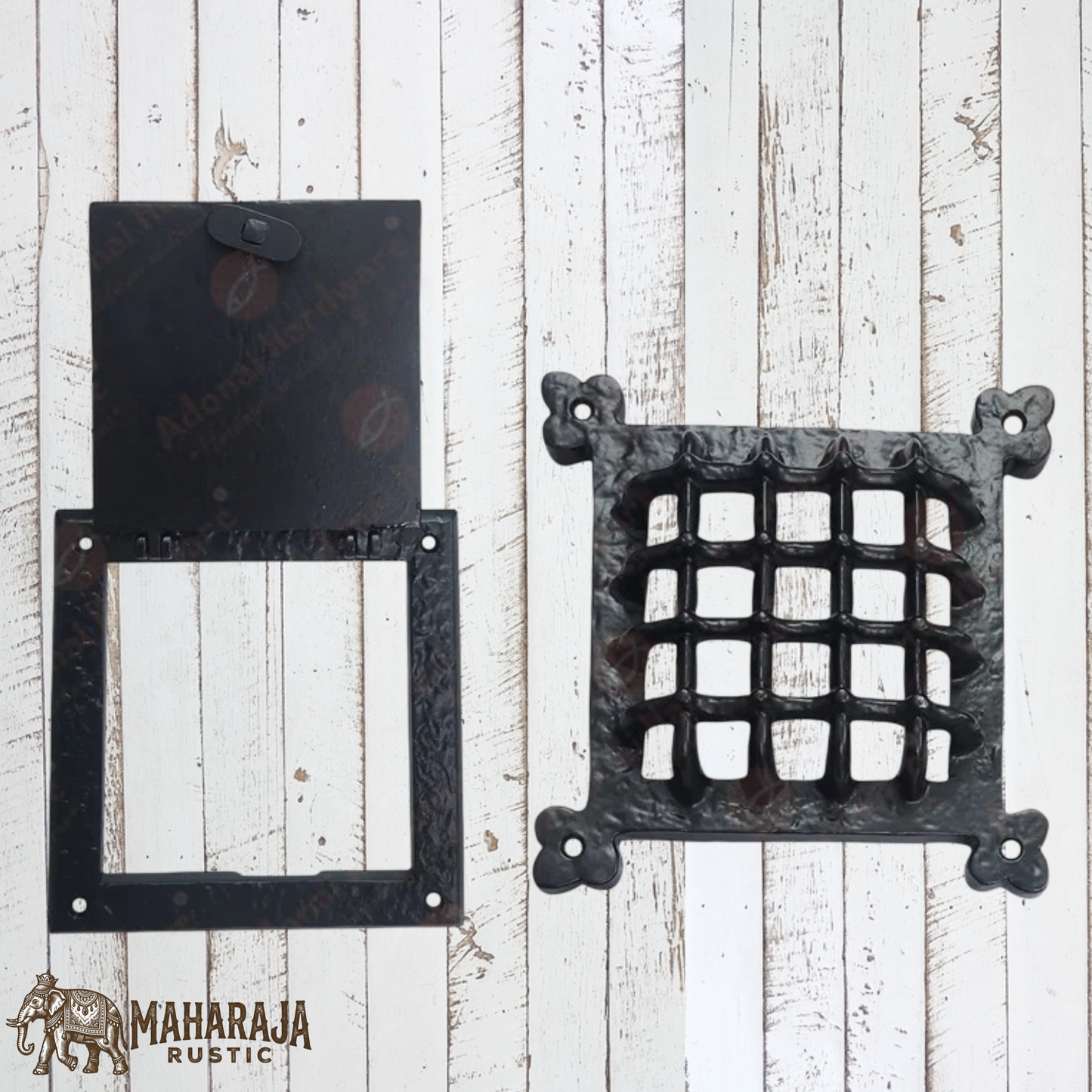 Cast Iron Door Grill and Flap/Backplate 157x161mm(MAJ-862)