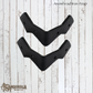 Forged Black Iron Arrowhead corner strap  (pair)52x52x32mm(MAJ-871)