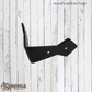 Forged Black Iron Arrowhead corner strap  (pair)52x52x32mm(MAJ-871)