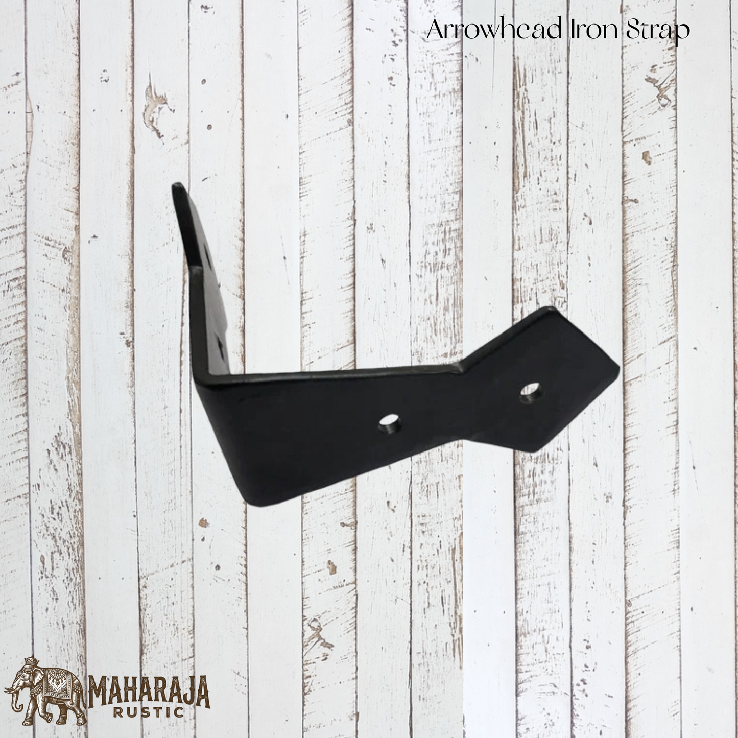 Forged Black Iron Arrowhead corner strap  (pair)52x52x32mm(MAJ-871)