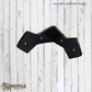 Forged Black Iron Arrowhead corner strap  (pair)52x52x32mm(MAJ-871)