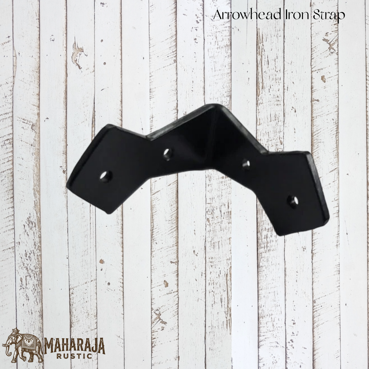 Forged Black Iron Arrowhead corner strap  (pair)52x52x32mm(MAJ-871)
