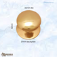 Classic Solid Polished Brass With back plate Cabinet knob 32mm dia (MAJ-875/32)