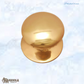 Classic Solid Polished Brass With back plate Cabinet knob 32mm dia (MAJ-875/38)
