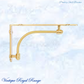 Regal Brushed Tubular Brass PANTRY Shelf bracket 150mm x 80mm