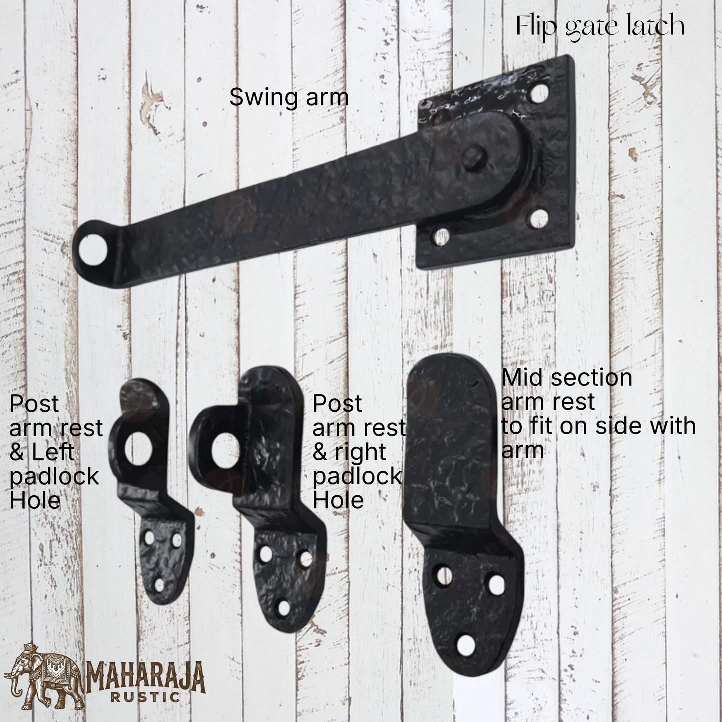 Cast Iron gate Flip latch 230mm long (MAJ876)