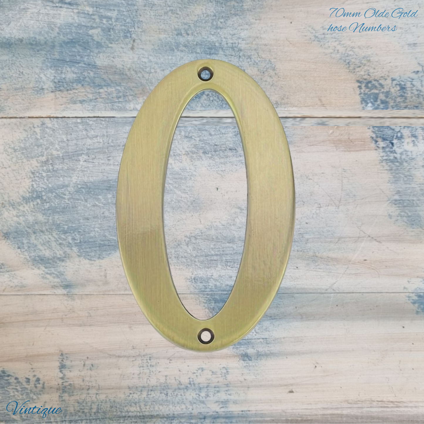 electroplated Olde Gold 70mm  house number 0-9